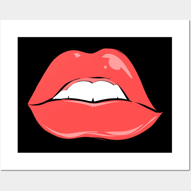 Cartoon lips Wall Art by PallKris